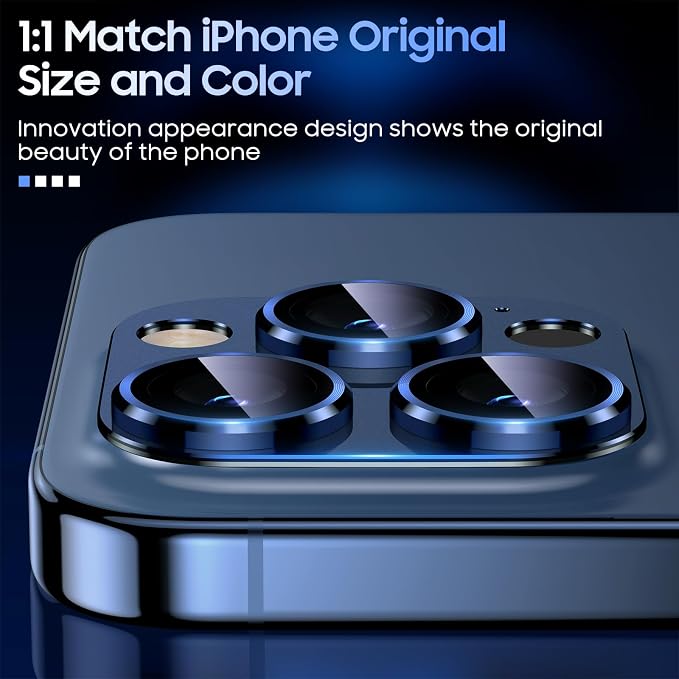 Uyiton Compatible with iPhone 15 Pro/iPhone 15 Pro Max Camera Lens Protector