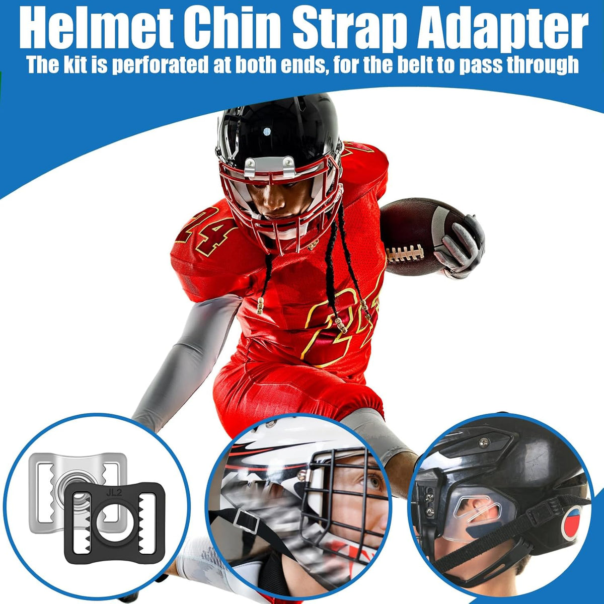 Skiennix Hockey Helmet Repair Kit - 31PCS with J Clips, Rubber Gaskets & Visor Clips | Complete Hardware Set