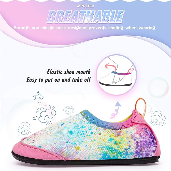 Baby Boys and Girls Swim Water Shoes Barefoot Aqua Socks Non-Slip for Beach Pool Toddler Kids