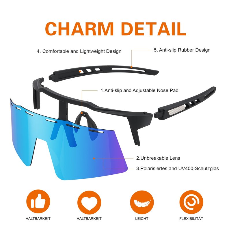 suoso Polarized Cycling Sunglasses for Men: Women Fishing Cycling Mountain Bike Sun Glasses for Youth UV400 Protection