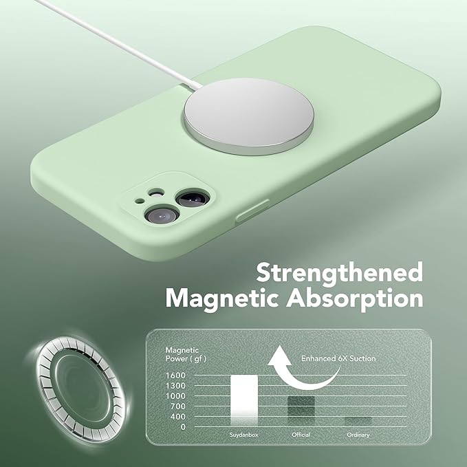 Magnetic for iPhone 11 Phone Case Silicone, Compatible