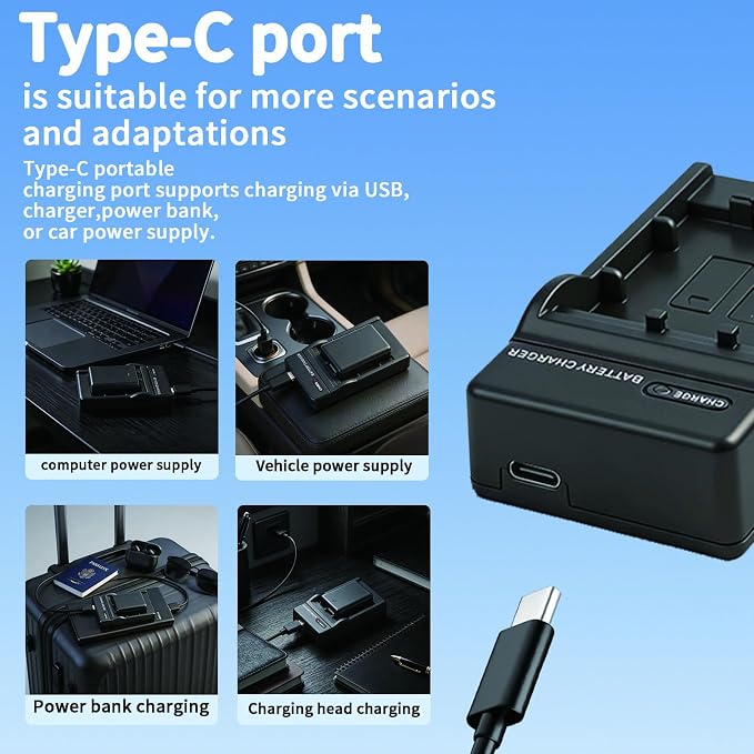 NB-13L Battery Charger-USB, CB-2LH CB-2LHT Charger Compatible