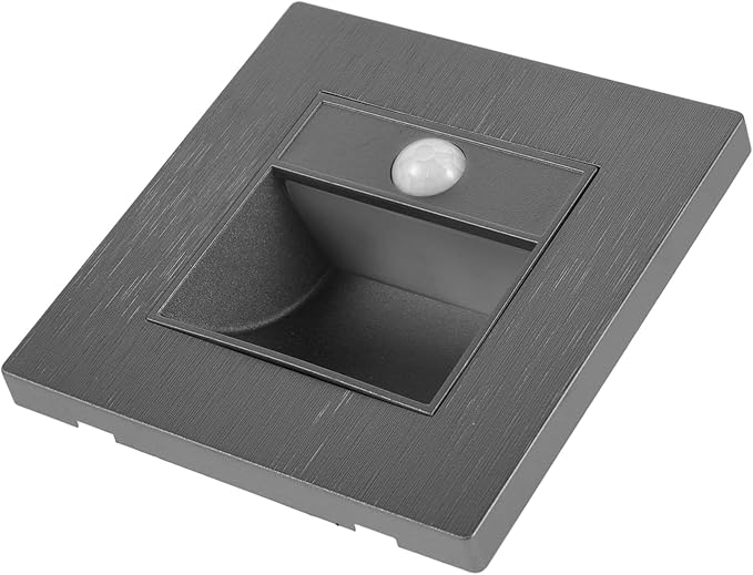 PRETYZOOM LED Recessed Motion Sensor Step Light for Indoor Stairs Warm White Aisle Lighting 3-Pack for Hallways Bedrooms and Decks