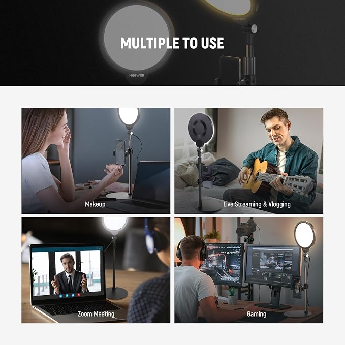 NEEWER Basics 2 Pack 7" Desktop Ring Lights