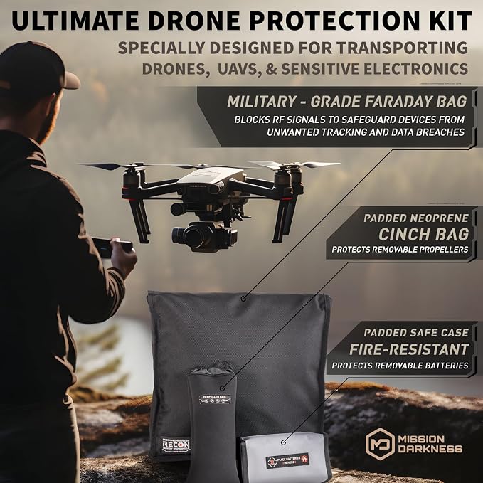 Mission Darkness Recon Faraday Drone Shield // Military-Grade RF Shielding