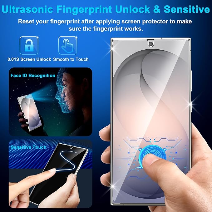 firtstnow 3 Pack for Samsung Galaxy S25 Ultra Screen Protector Tempered Glass +