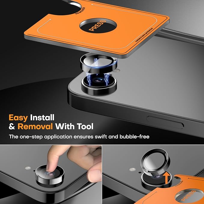 for iPhone 16e/iPhone 17e Camera Lens Protector, Tempered Glass Screen