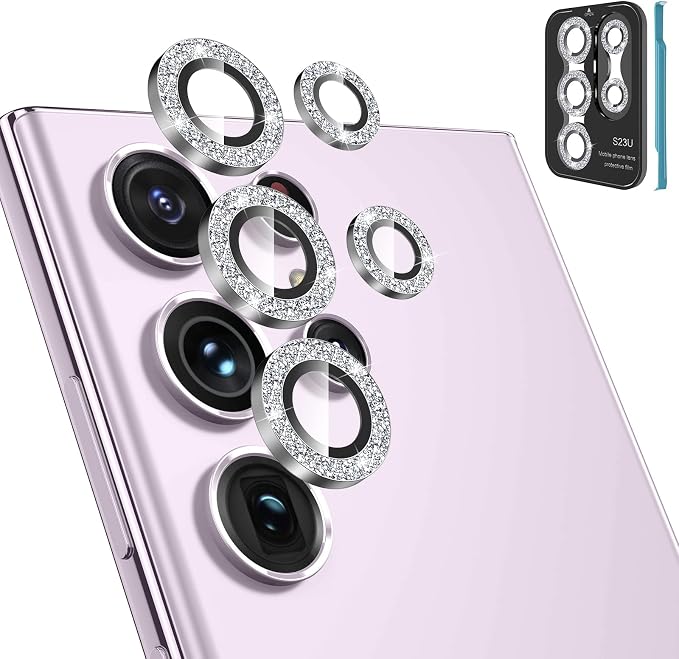 Tensea (3+2PCS for Samsung Galaxy S23 Ultra 5G Camera Lens Protector, 9H