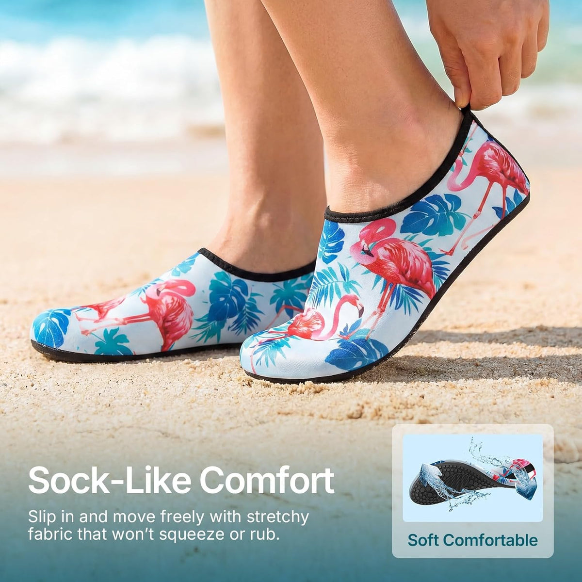Skiennix Water Shoes - Quick-Dry Aqua Socks for Men & Women | Ideal for Beach, Pool & Yoga Activities