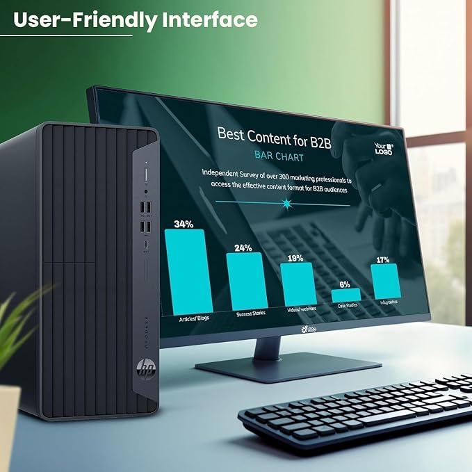 HP ProDesk 600 Desktop Computer, i5-10400F, 16GB RAM, 1TB SSD, GT 610 | Ideal for Office Work, Web Browsing, Remote work, and Everyday Multitasking; WiFi Adapter, Compact Design with Win 11 Pro
