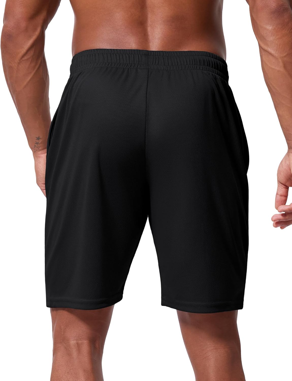 Skiennix Men's Athletic Shorts - Quick Dry 9-Inch Inseam Mesh Basketball & Gym Running Shorts