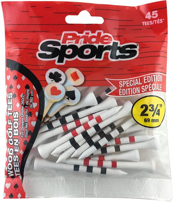 PrideSports 2-3/4" Playing Card Tees, White (PS23445C)
