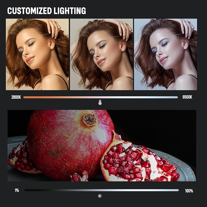 2-Pack LED Photography Lighting Kit, Arsoer 15W Bi-Color Video Light Kit