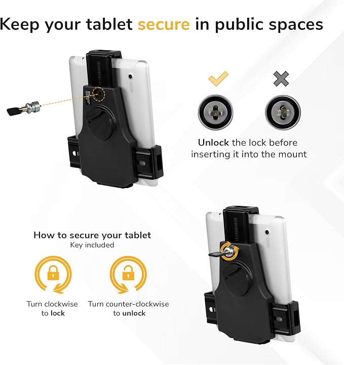 Mount-It! Anti-Theft Universal iPad & Samsung Tablet Floor Stand Kiosk