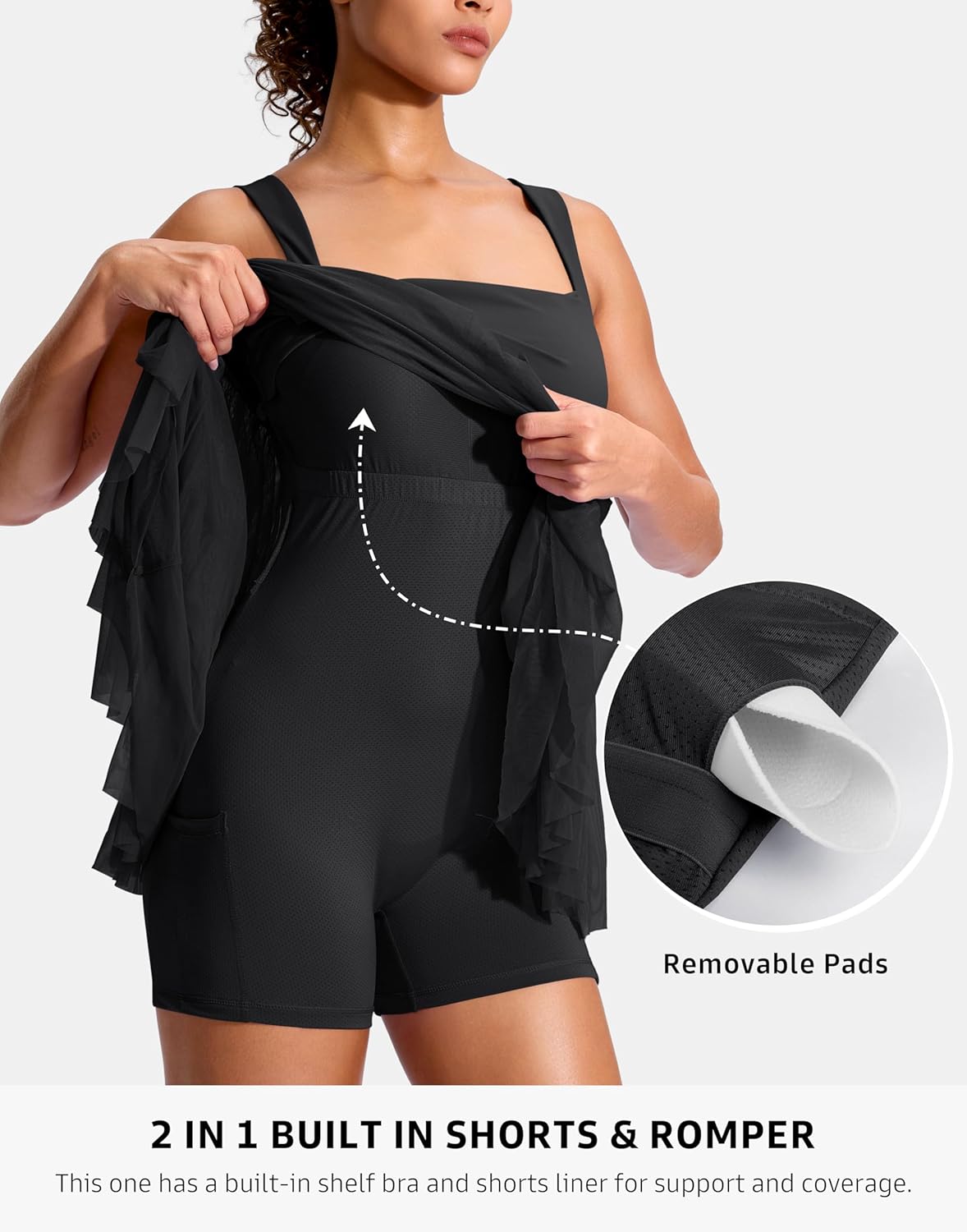Soothfeel Tennis Dresses for Women - Athletic Dress with Built-in Shorts & Pockets | Flowy Summer Golf Wear