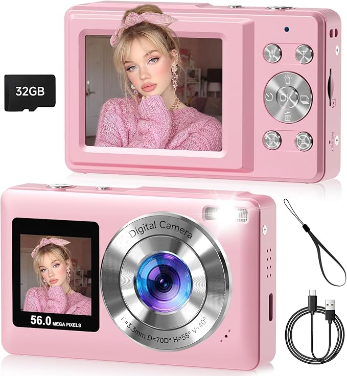 Digital Camera with Dual Screens