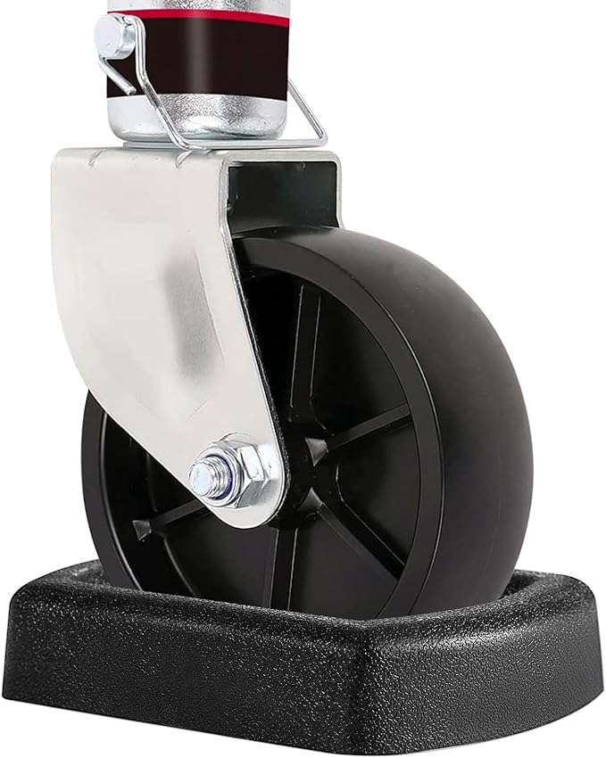 LEORAY Jack Wheel Chock, Reinforced Rubber Jack Caster Wheel Dock for Caravans and Trailers