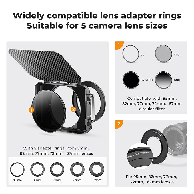 K&F CONCEPT Matte Box, DSLR Camera Matte Box