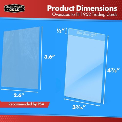 Cardboard Gold Card Saver 1 | 200 Count Semi-Rigid Card Holders - PSA-Approved Trading Card Protectors