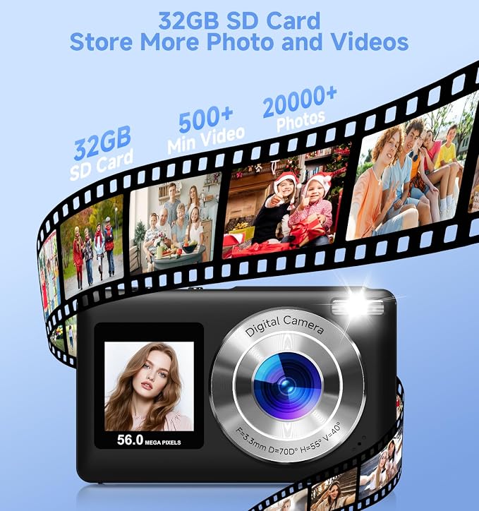 Digital Camera, 2026 Upgraded 56MP Camera
