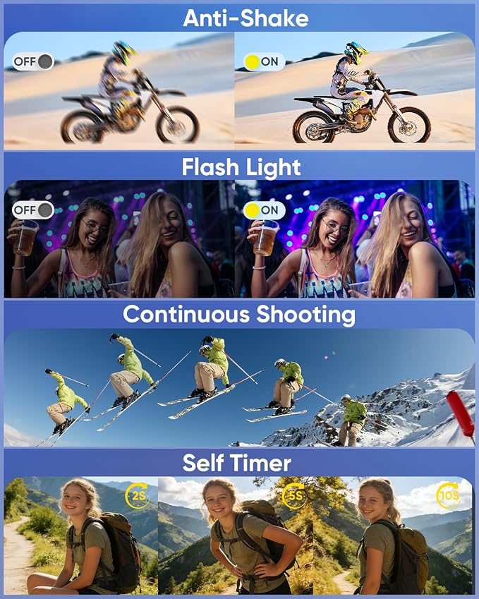 64MP Digital Camera for Photography, 2026 New WiFi 4K Vlog Video Camera for