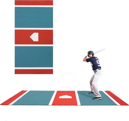 GSK Baseball Hitting Mat - Dual Color Turf Batting Practice Mat | 6x12 FT & 3.8x10 FT Sizes