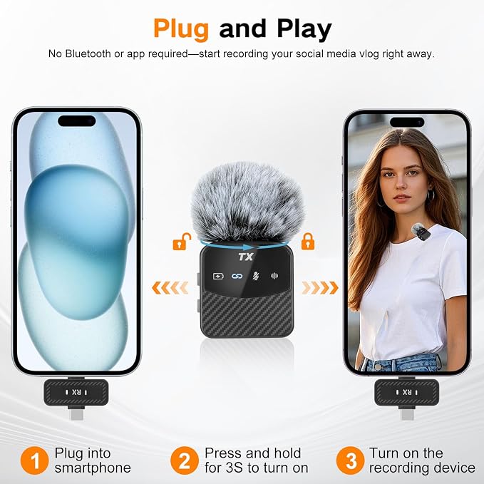 Professional Vlogging Kit for iPhone/Android, 70”Auto Face Tracking Tripod for
