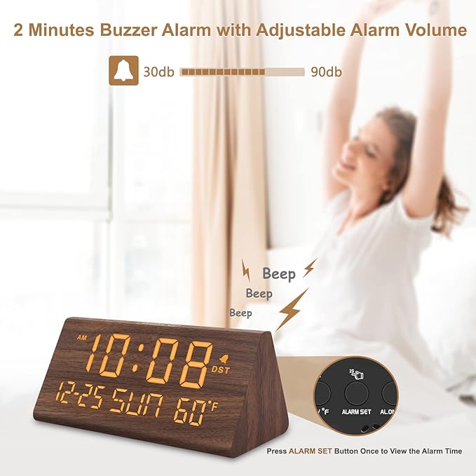 DreamSky Digital Alarm Clock for Bedrooms