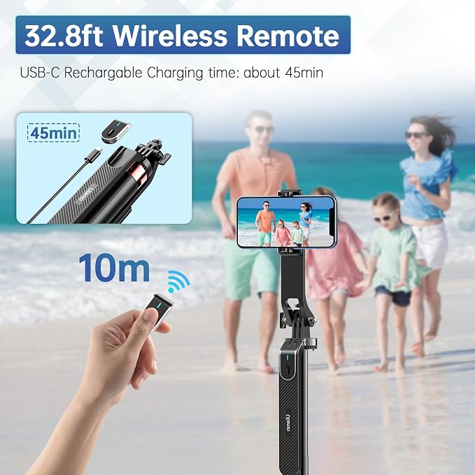 ULANZI MA09 71'' Phone Tripod, Selfie Stick Cell Phone Tripod Stand