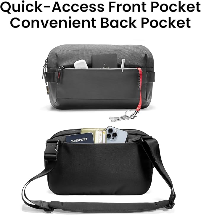 tomtoc Compact EDC Sling Bag 3L-10L, Minimalist Crossbody Bag Chest Shoulder