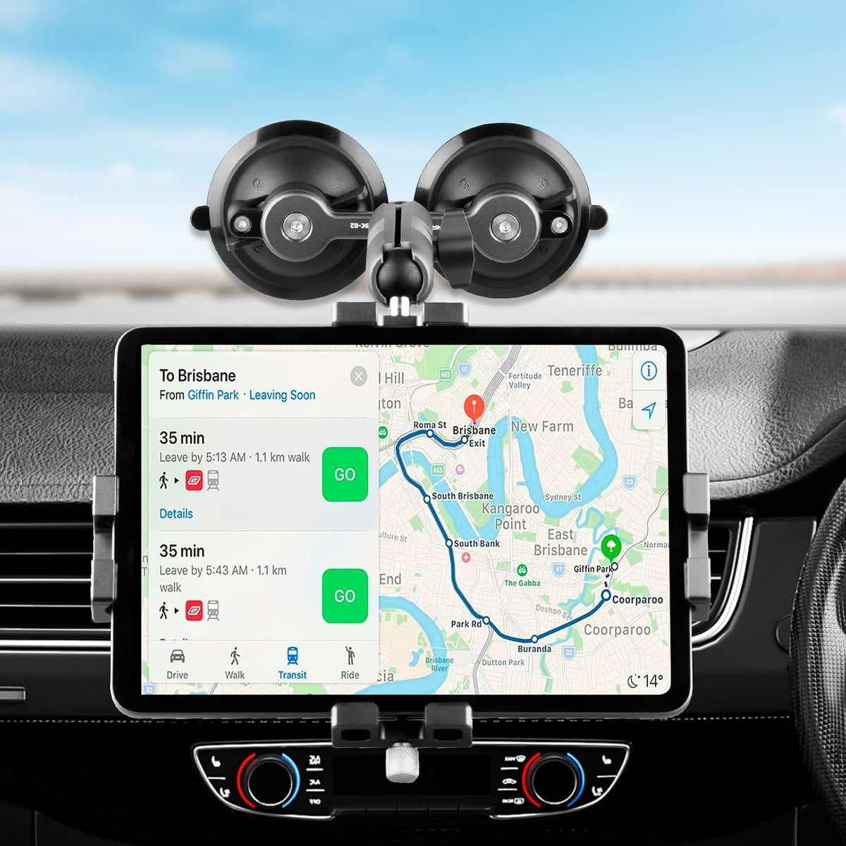 FANAUE Universal Car Phone Mount - Heavy-Duty Sticky Gel Suction Cup with 25mm Ball, 1" RAM-Compatible Windshield/Dashboard Phone Holder for Cars, Trucks & SUVs - Secure Anti-Slip Auto Accessories