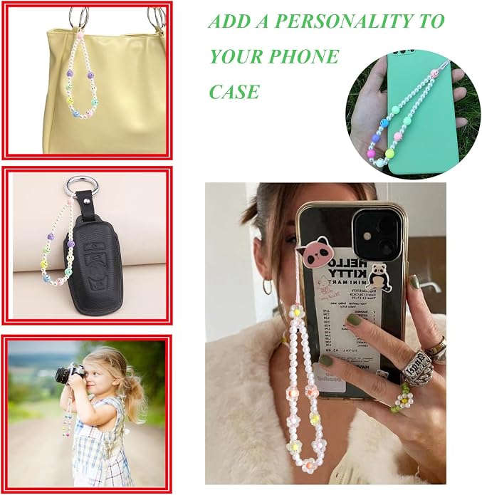 Phone Charm Strap Cute Phone Lanyard Wrist Strap Bracelet Accessories