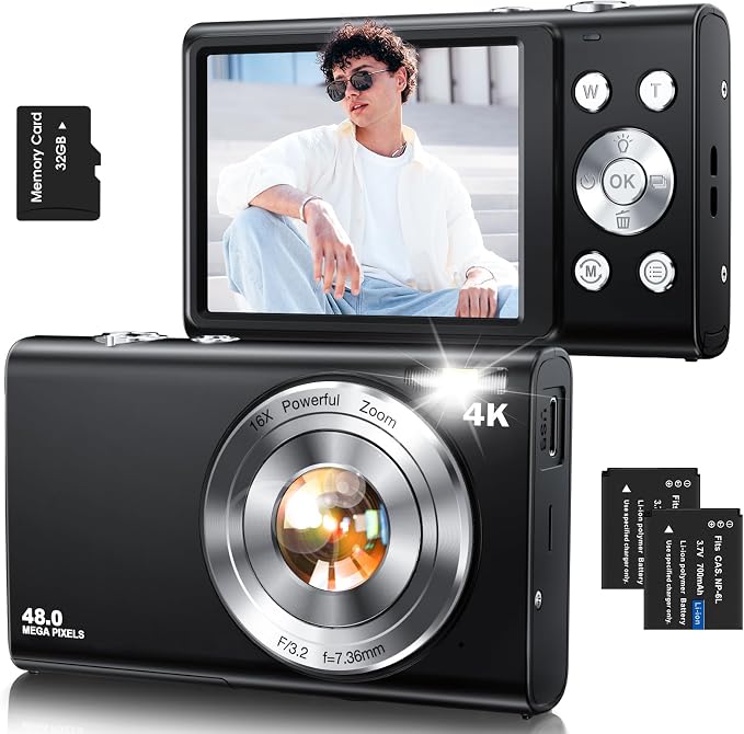 Digital Camera, Autofocus 4K Vlogging Camera
