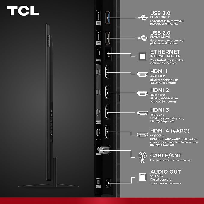 TCL 85 Inch Class QM7L Series | SQD-Mini-LED QLED Smart TV | 85QM7L, 2026 Model | 144Hz | Ultimate Color Ultra Brightness & Contrast | Google AI Bang & Olufsen | Voice Gaming Streaming Television