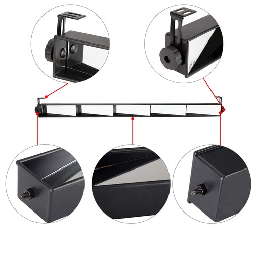 10L0L Universal Golf Cart 5 Panel Mirror for EZGO, Club Car, Wide Angle Rear View Blind Spot Wink Mirror, Compatible with Car SUV Van Truck, etc