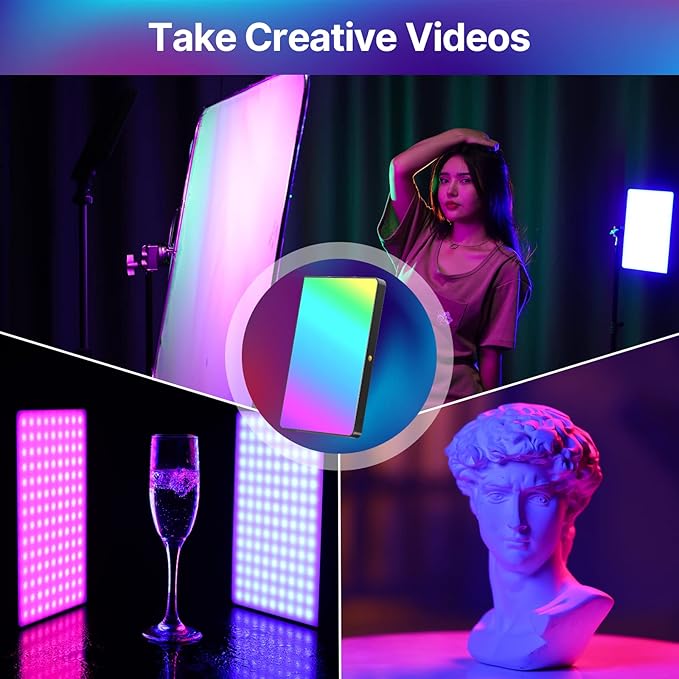 ULANZI LT003 RGB Video Light, 15W Portable LED Panel