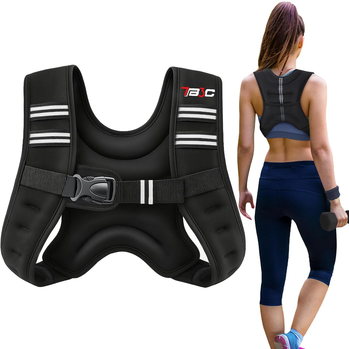 Skiennix Weighted Vest for Women - Reflective Fitness Vest for Walking & Strength Training | 6lb-30lb Options