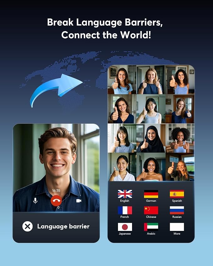 Paekole AI Translation Earbuds Real Time
