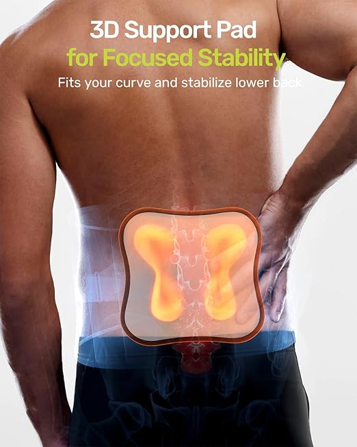 Back Brace for Lower Back for Women Men, Elastic Back Support Belt with 8 Stays for Lifting at Work, Breathable Soft Lumbar Support, Blue L