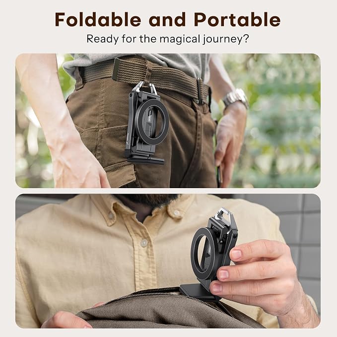 OMOTON TP02 360°Rotating for MagSafe Tripod, Aluminum Magnetic Phone Tripod for
