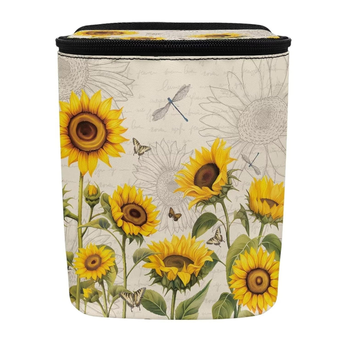 BIGCARJOB Mushroom Car Trash Can Bin for Back Seat, Portable Vehicle Trash Can with Mushroom Flower Print
