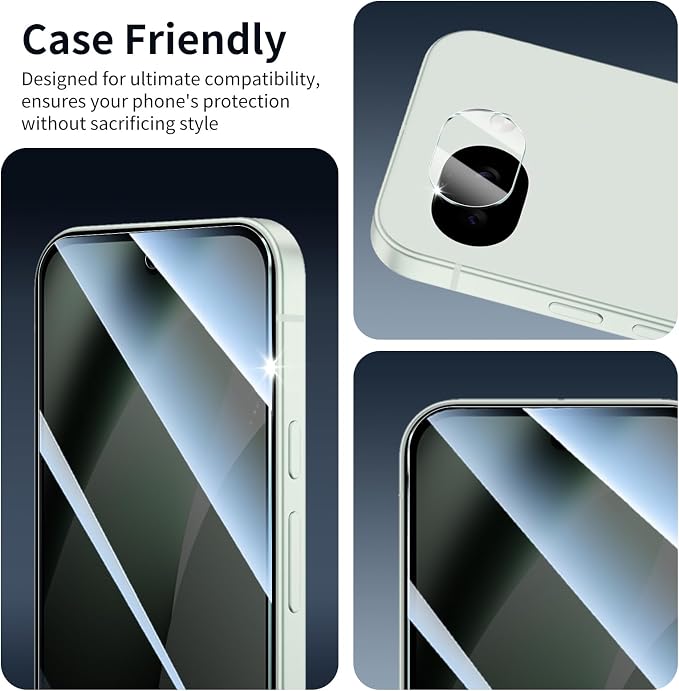 3+3+1-Pack, Privacy Screen Protector and Camera Lens Protector
