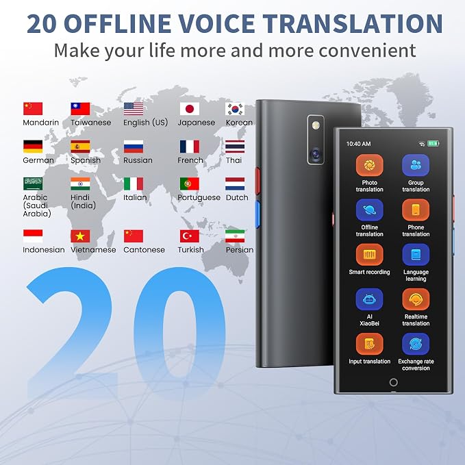 AI Language Translator Device, 2026 Upgraded No WiFi Needed, 150 Languages