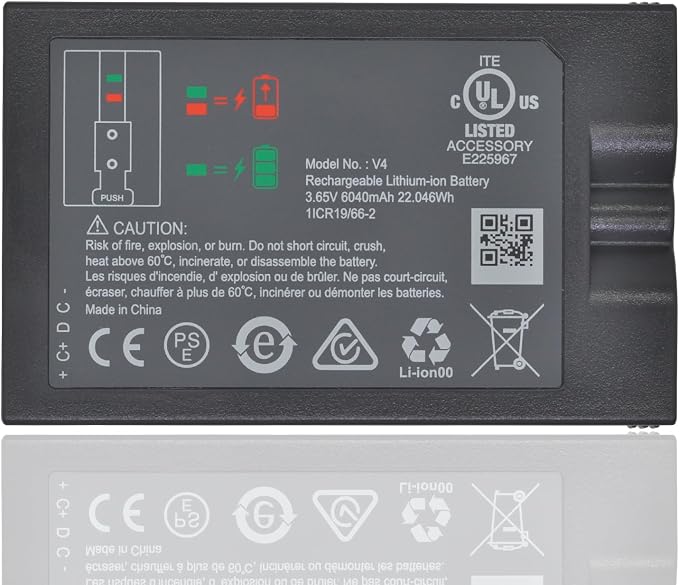 New V4 Battery for Ring-Doorbell-Camera 2/3/4/3+/3plus, Stick-Up Cam,