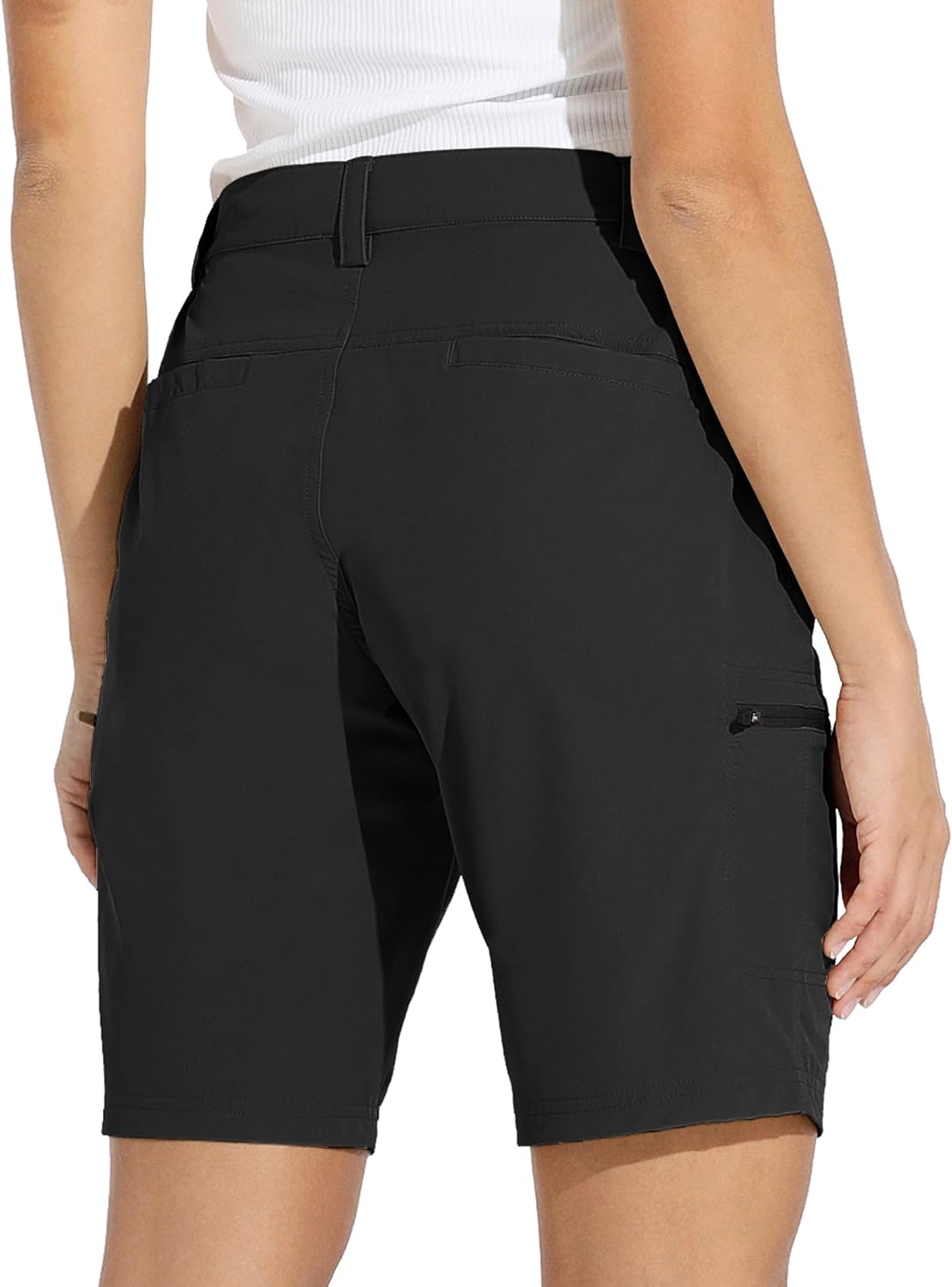 Willit Women's Hiking Cargo Shorts - Quick Dry Stretch Fabric for Summer Adventures | 10" Length