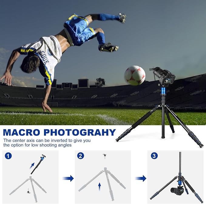 80/85 inches Heavy Duty Tripod for Camera and Phone, DSLR Binoculars Spotting