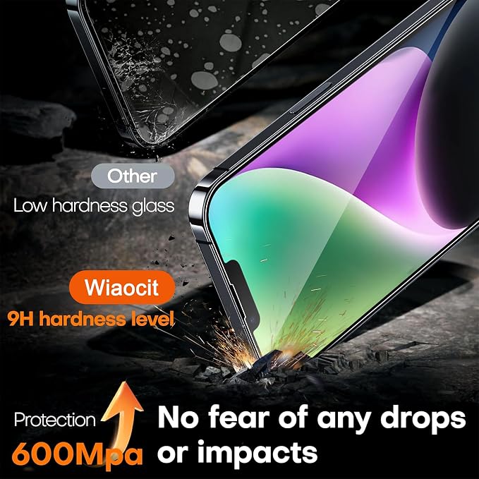 Wiaocit 3 Pack Tempered Glass Screen Protector
