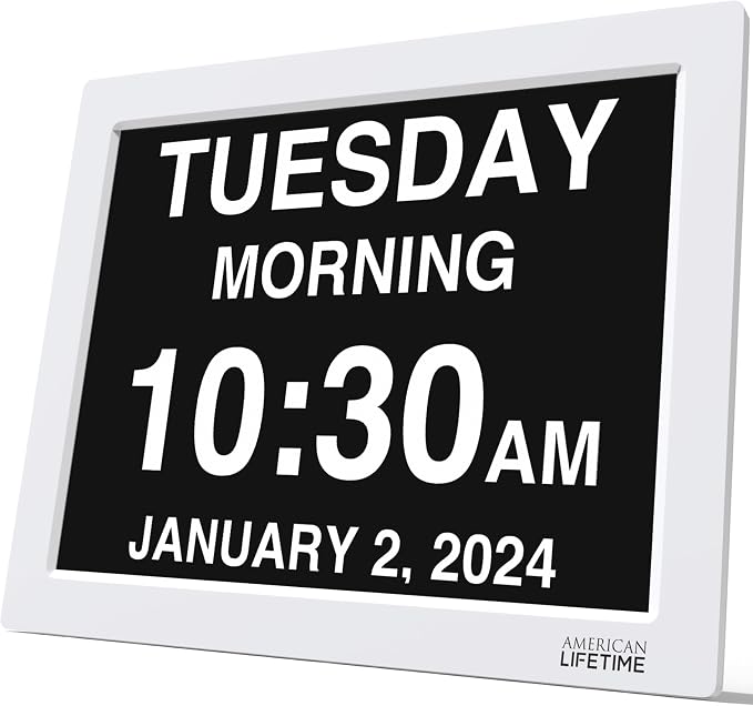 American Lifetime 【New 2024 Dementia Clock Large Digital Clock