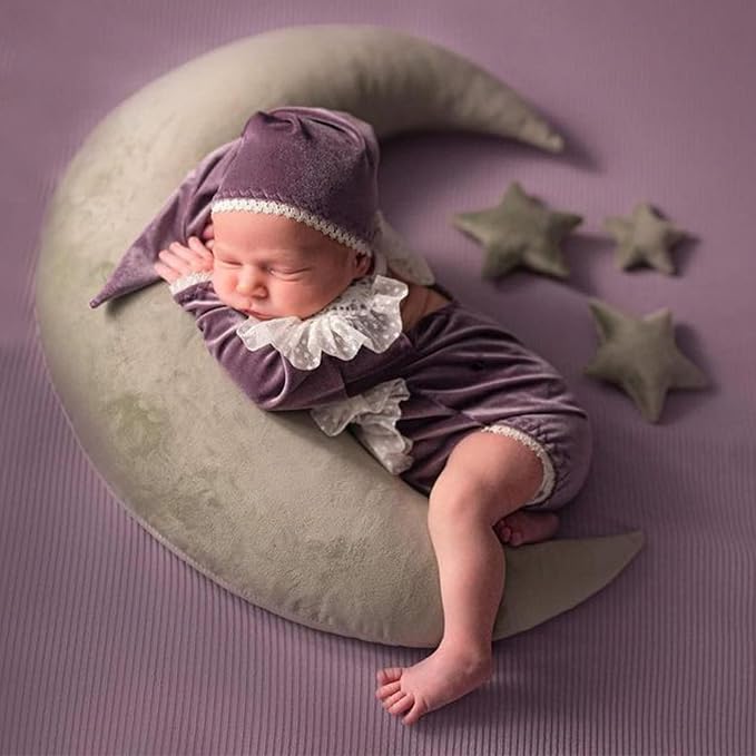 IGMaryBox Baby Moon Star Pillow Infant Posing Pillow Newborn Photography Prop