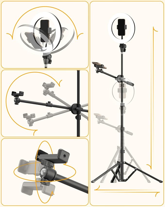 LUXSURE Ring Light with 62'' Tripod Stand